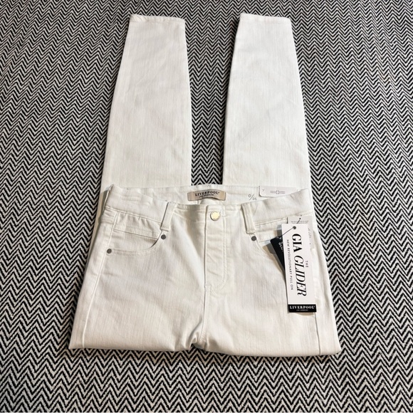 Liverpool The Gia Glider Ankle Skinny Jeans In White | Pull On Jeans | Sz 25 - Picture 2 of 7